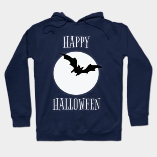 Happy Halloween Trick Or Treat Bat & Full Moon Hoodie